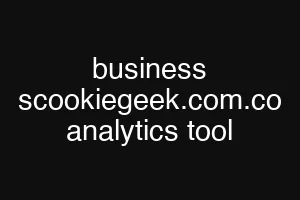 business scookiegeek.com.co analytics tool